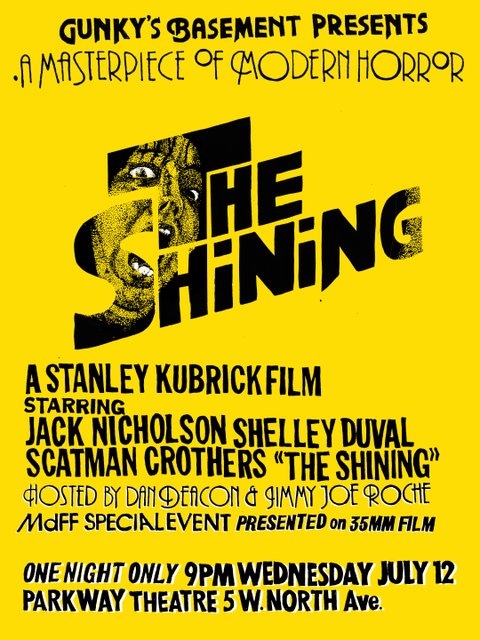 Poster for a Shining revival at a local theater